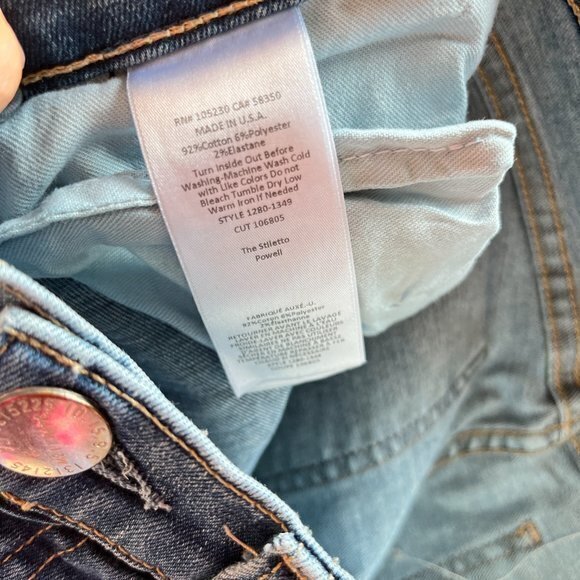 Current/Elliott The Stiletto Skinny Jeans in Powell Womens Size 27 0 Denim - Picture 11 of 12